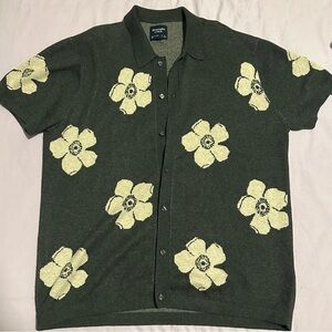 Men’s Abercrombie & Fitch Knit Polo Button Shirt, Size Large
